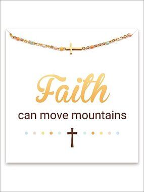 18K Gold Plated Cross Bracelet Religious Christian Gift for Women